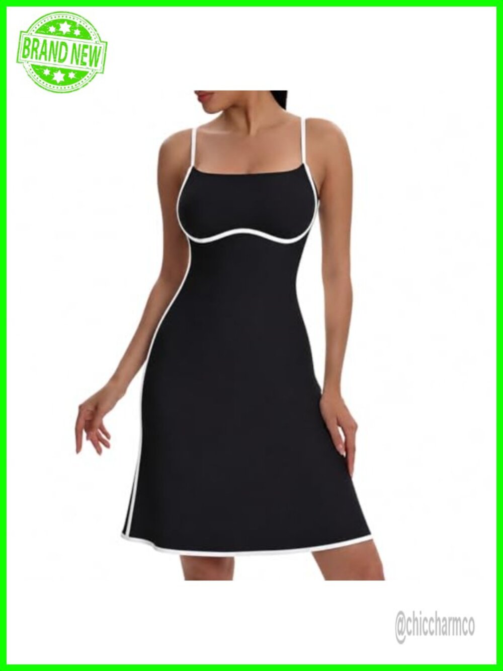 A-Line Tennis Dress with Built-in Shorts & Removable Padding